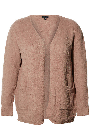 Teddy Open Front Cardigan Slide 1