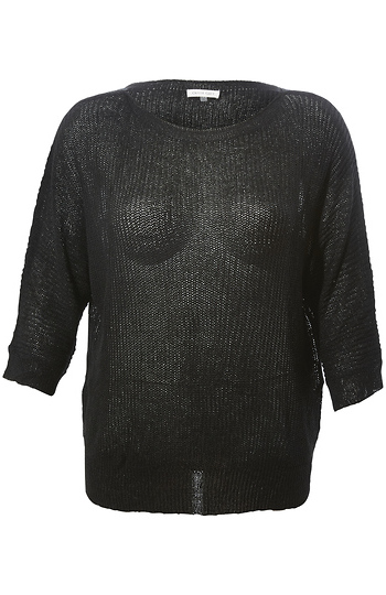 Loose Knit Dolman Sleeve Top Slide 1