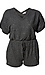 V-Neck Textured Romper Thumb 1