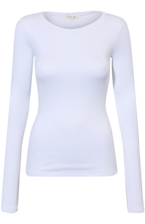 トップス plllllleeeasse long sleeve tee white L Brushed Lotus Long Sleeve Crew - White | James Perse Los Angeles