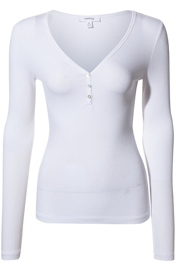 Long Sleeve Ribbed Top Slide 1