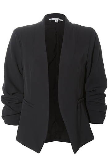 Ruched Sleeve Blazer Slide 1