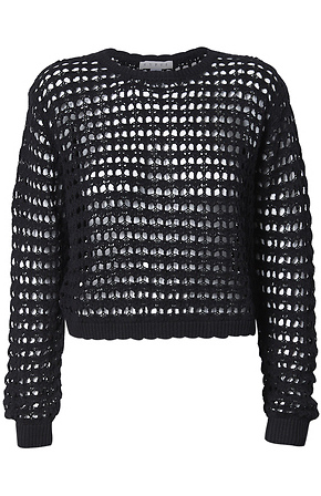 Open Stitch Sweater in Black M - L | DAILYLOOK