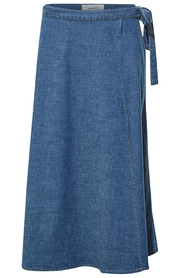 Level 99 Denim Wrap Skirt Slide 1