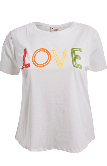 Multicolor Love T Shirt Slide 1