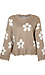 Distressed Floral Patterned Pullover Sweater Thumb 1