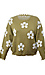 Distressed Floral Patterned Pullover Sweater Thumb 1