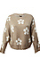 Distressed Floral Patterned Pullover Sweater Thumb 1