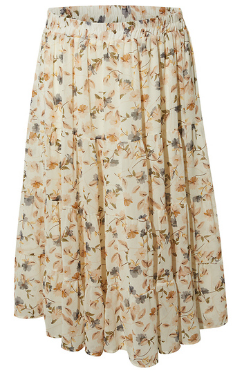 Tiered Floral Skirt Slide 1