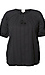 Pleated Sleeve Crochet Textured Top Thumb 1