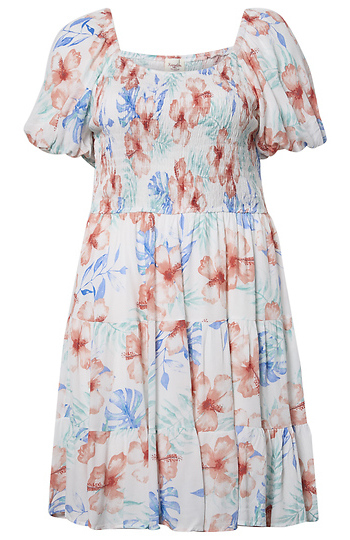 Floral Printed Short Dress Slide 1
