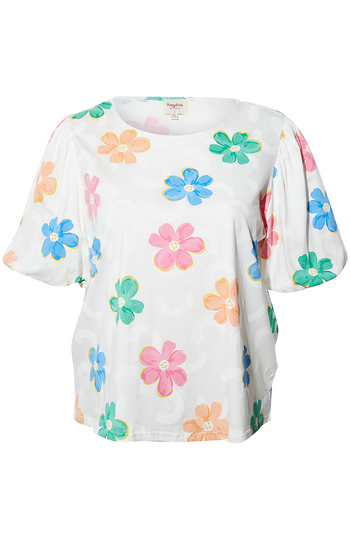 Puff Sleeve Daisy Shirt Slide 1