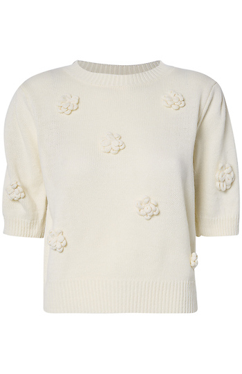 Floral Patch Sweater Top Slide 1