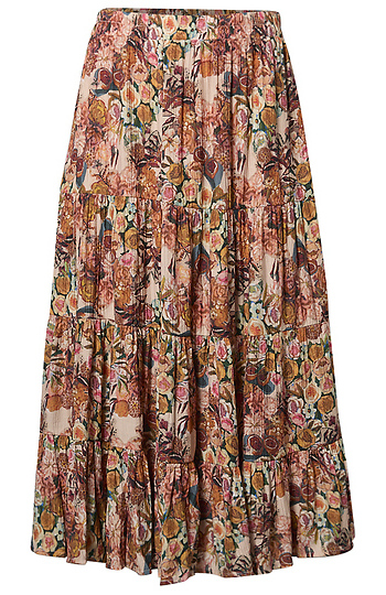 Floral Tiered Skirt Slide 1