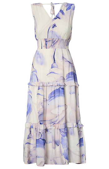 Watercolor Printed Dress Slide 1