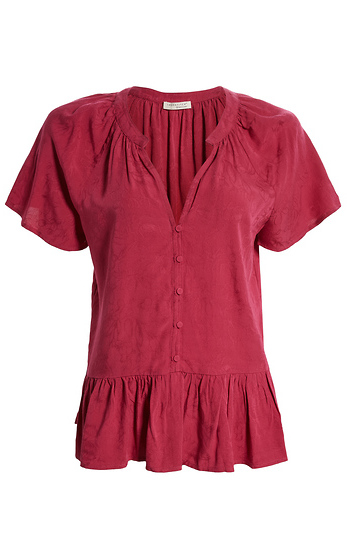 Peplum Short Sleeve Top Slide 1