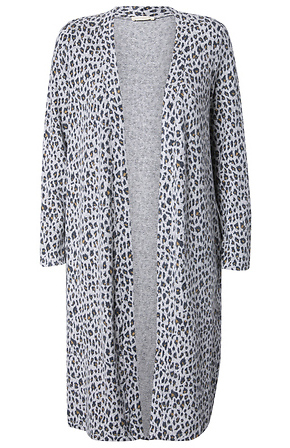 Leopard Print Cardigan in Grey Multi S - L | DAILYLOOK