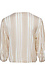 Striped 3/4 Sleeve Tie Front Top Thumb 2