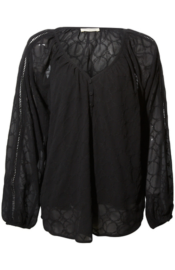 V-Neck Long Sleeve Blouse Slide 1