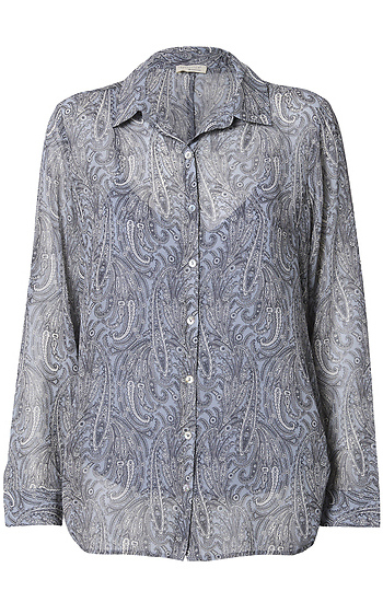 Paisley Button Up Top with Cami Slide 1