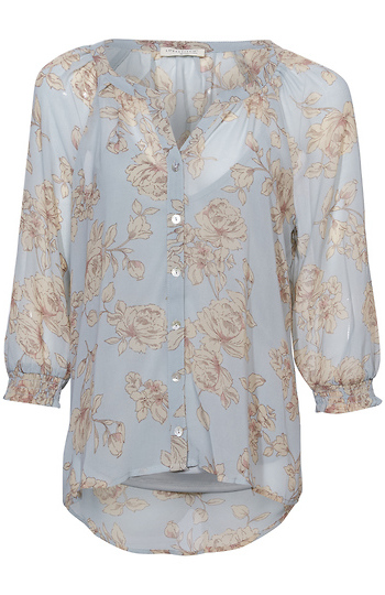 3/4 Sleeve Floral Blouse Slide 1