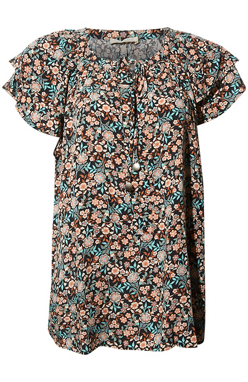 Floral Layered Sleeve Blouse Slide 1