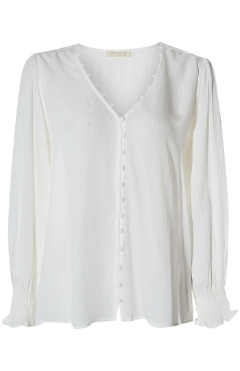 Smock Cuff Button Down Blouse Slide 1