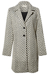 Chevron Coat with Side Pockets