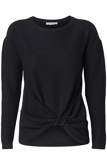 Ribbed Front Twist Sweater Slide 1
