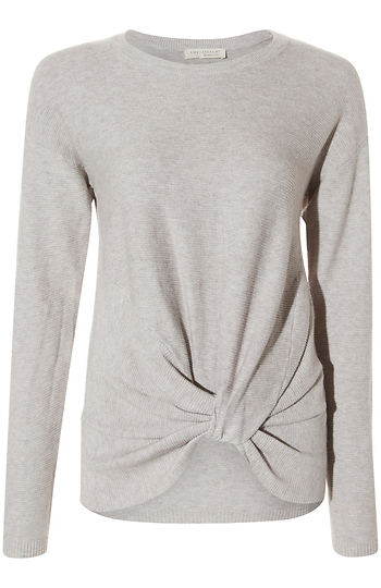 Ribbed Front Twist Sweater Slide 1