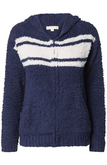 Fuzzy Zip Up Hoodie Slide 1