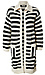 Striped Open Front Cardigan Thumb 1