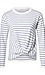 Striped Front Knot Long Sleeve Thumb 1