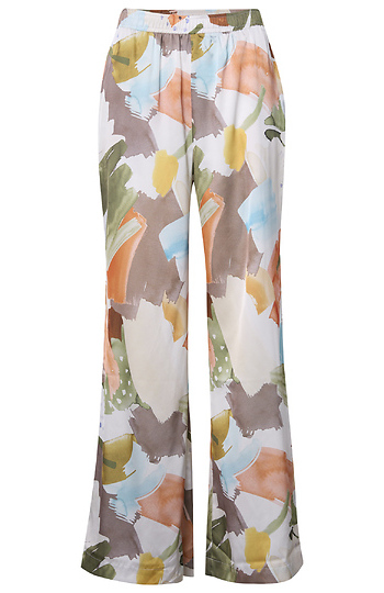 Printed Satin Pant Slide 1