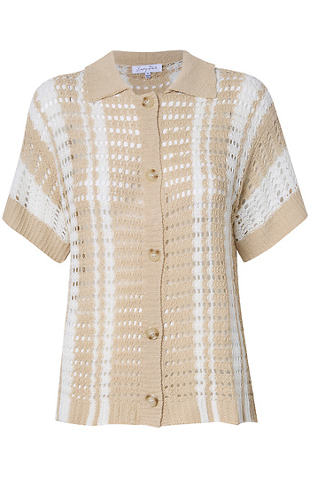 Crochet Short Sleeve Top Slide 1