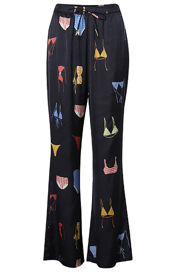 Printed Satin Pant Slide 1