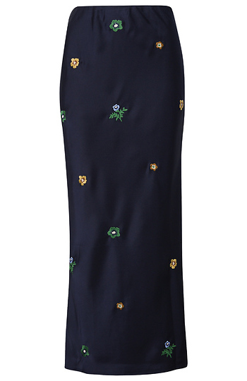 Embroidered Midi Skirt Slide 1