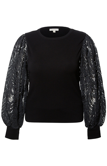 Contrast Sleeve Top Slide 1