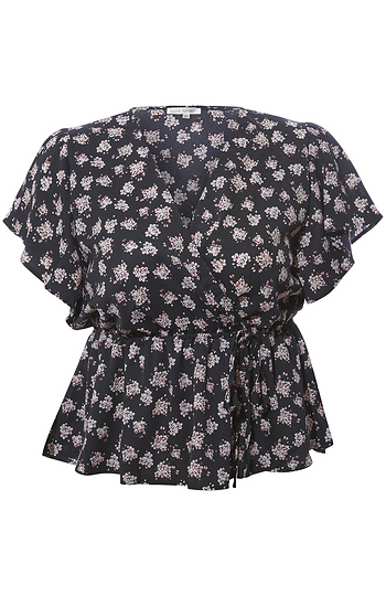 Peplum Print Top Slide 1