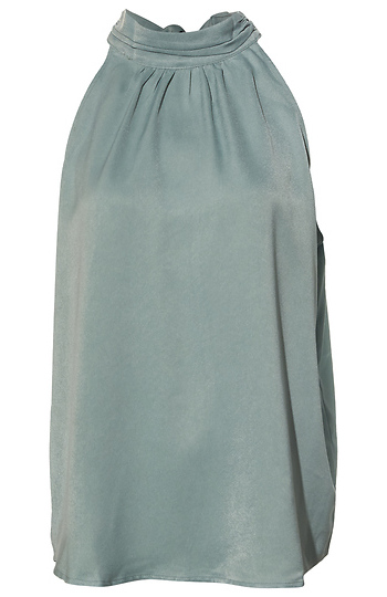 Halter Neck Tank with Back Tie Slide 1