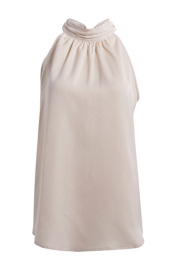 Halter Neck Tank with Back Tie Slide 1