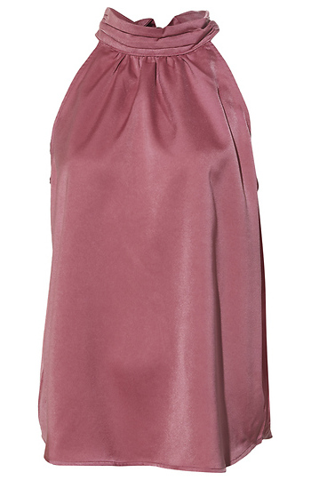 Halter Neck Tank with Back Tie Slide 1