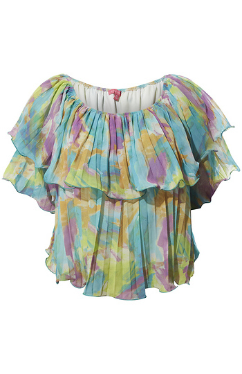 Pleated Multicolor Blouse Slide 1