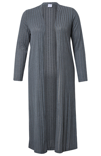 Ribbed Long Cardigan Slide 1