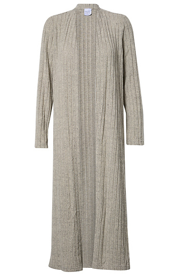 Ribbed Long Cardigan Slide 1