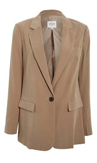 Single Button Front Blazer Slide 1