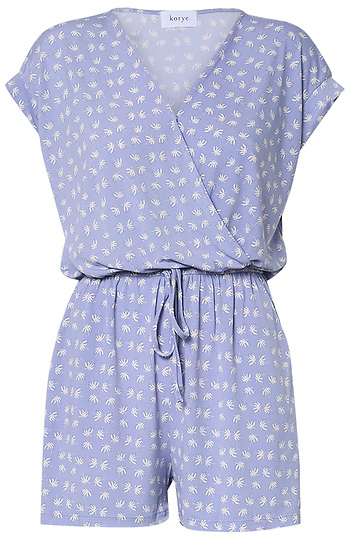 Short Sleeve Printed Romper Slide 1