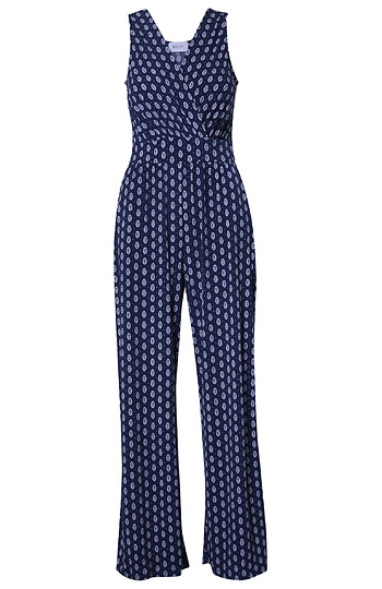 Geo Print Sleeveless Jumpsuit Slide 1