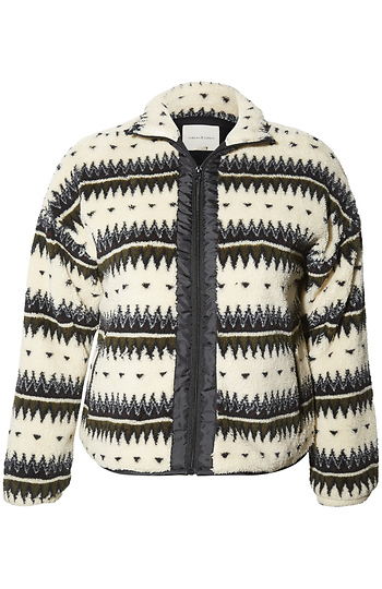 Thread & Supply Geo Pattern Teddy Jacket Slide 1