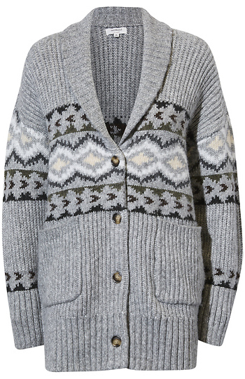 Aztec Collared Cardigan Slide 1